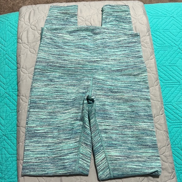 Lululemon Wunder Under Hi Rise Space Dye Camo Alberta Lake Fresh Teal - Picture 5 of 6